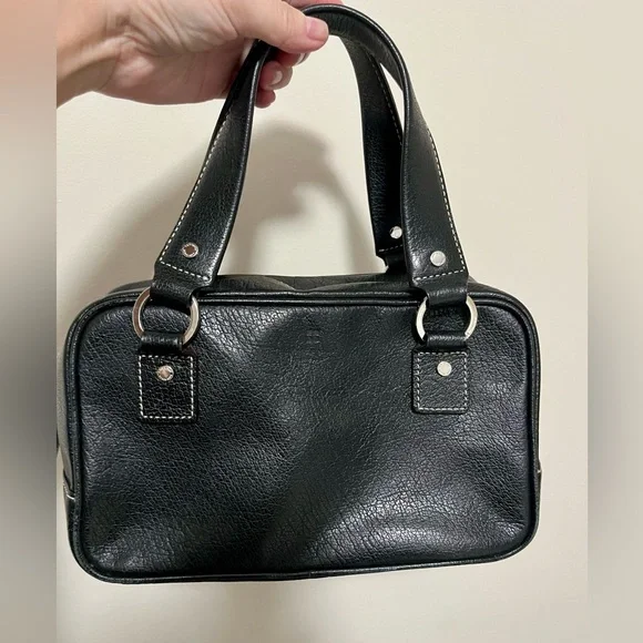 kate spade Black Leather Satchel with Silver Hardware - Picture 8 of 9